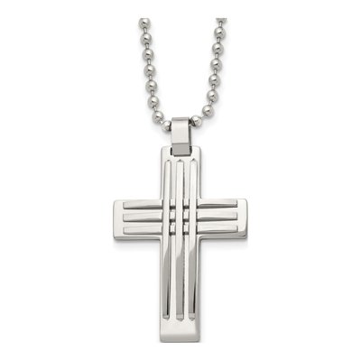 Stainless Steel Cross Pendant Necklace