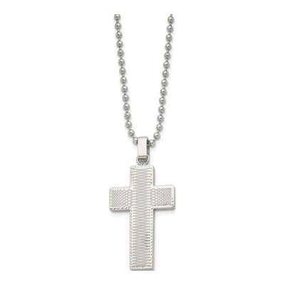 Stainless Steel Cross Pendant Necklace – view 4