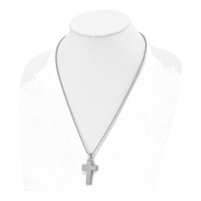 Stainless Steel Cross Pendant Necklace – view 5