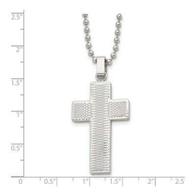 Stainless Steel Cross Pendant Necklace – view 6