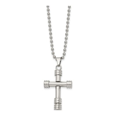 Stainless Steel Cross Pendant Necklace – view 4
