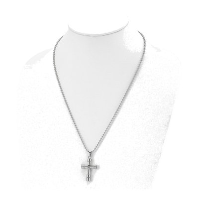 Stainless Steel Cross Pendant Necklace – view 5