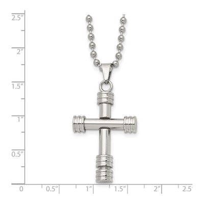Stainless Steel Cross Pendant Necklace – view 6