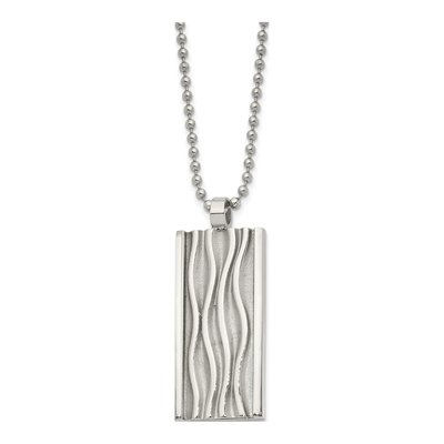 Stainless Steel Dog Tag Pendant Necklace – view 4