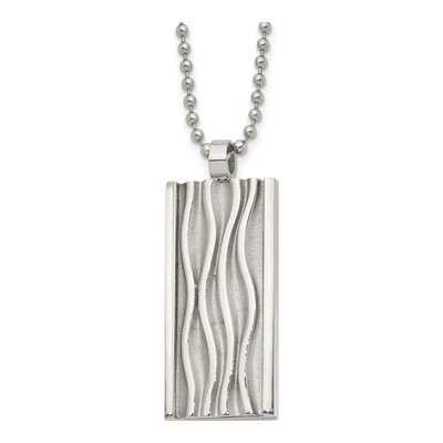 Stainless Steel Dog Tag Pendant Necklace