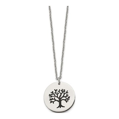Stainless Steel Family Tree of Life Pendant Necklace – view 3