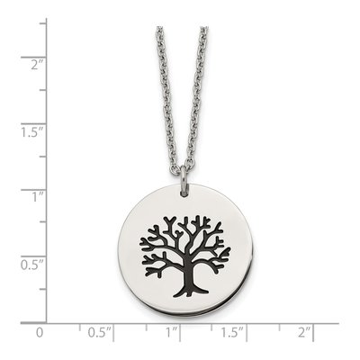 Stainless Steel Family Tree of Life Pendant Necklace – view 6