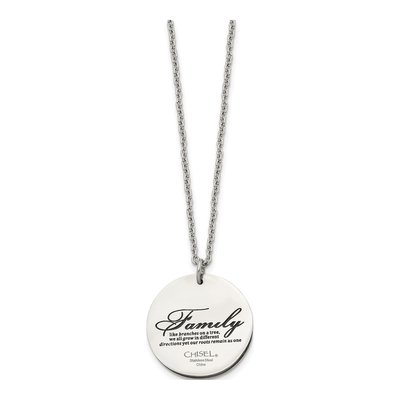 Stainless Steel Family Tree of Life Pendant Necklace – view 7