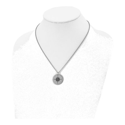 Stainless Steel Compass Pendant Necklace – view 5