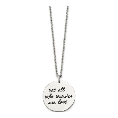 Stainless Steel Compass Pendant Necklace – view 7