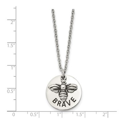 Stainless Steel Brave Bee Pendant Necklace – view 6
