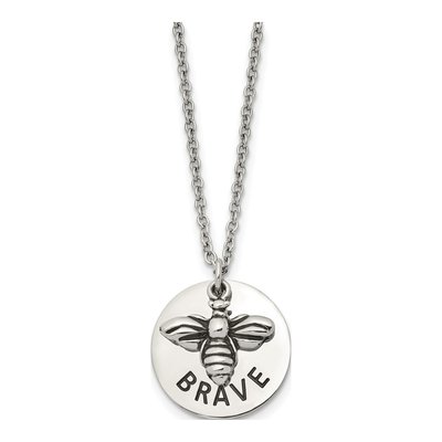 Stainless Steel Brave Bee Pendant Necklace