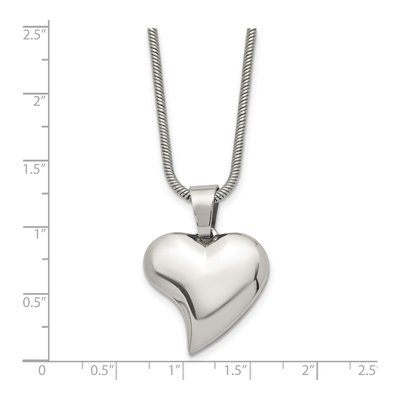 Stainless Steel Heart Pendant Necklace – view 7