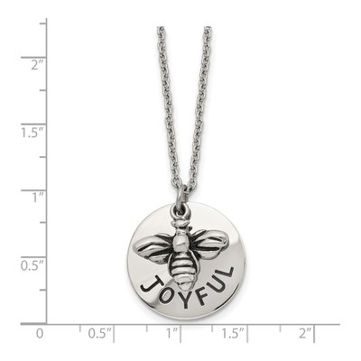 Stainless Steel Enamel Bee Pendant Necklace – view 6
