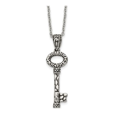 Stainless Steel Key Pendant Necklace