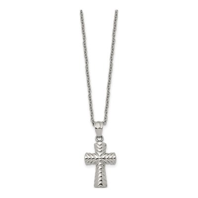 Stainless Steel Cross Pendant Necklace – view 3