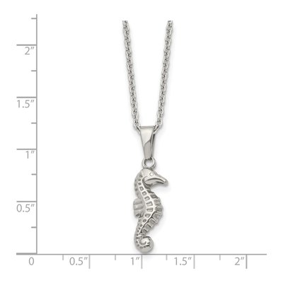 Stainless Steel Seahorse Pendant Necklace – view 6