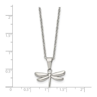 Stainless Steel Dragonfly Pendant Necklace – view 6