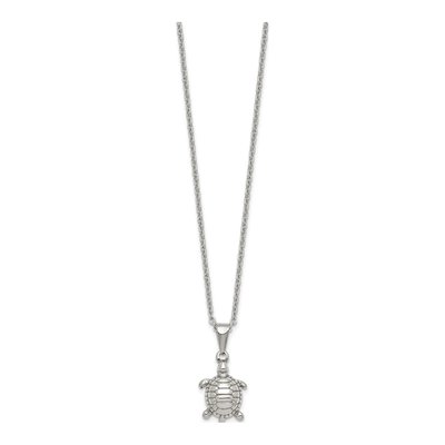 Stainless Steel Turtle Pendant Necklace – view 4