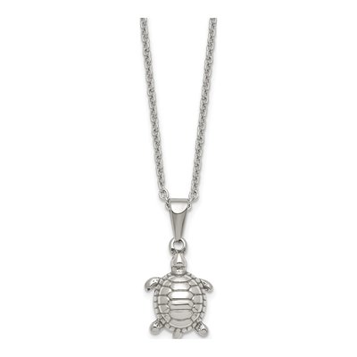 Stainless Steel Turtle Pendant Necklace