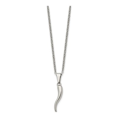 Stainless Steel Horn Pendant Necklace – view 4