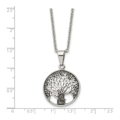 Stainless Steel Tree of Life Pendant Necklace – view 6