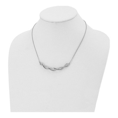 Stainless Steel Twisted Bar Necklace – view 5