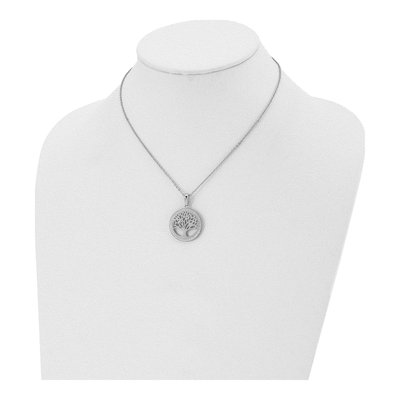 Stainless Steel Crystal Tree of Life Pendant Necklace – view 5