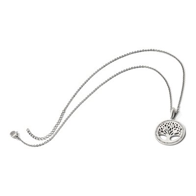 Stainless Steel Crystal Tree of Life Pendant Necklace – view 7