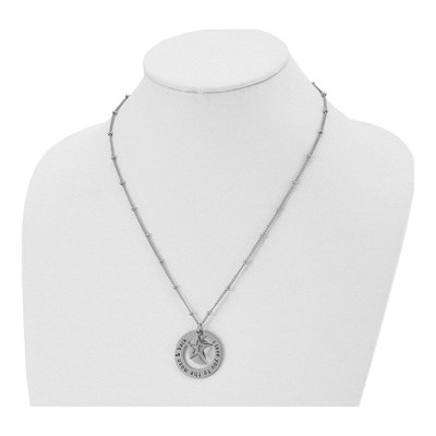 Stainless Steel I Love You to Moon Pendant Necklace – view 5