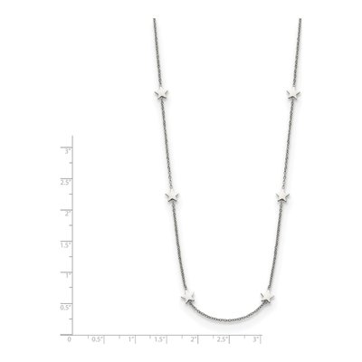 Stainless Steel Star Cable Pendant Necklace – view 6