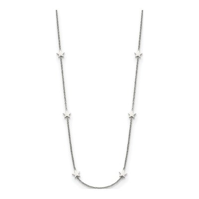 Stainless Steel Star Cable Pendant Necklace