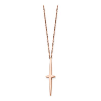 Stainless Steel IP Cross Pendant Necklace – view 3
