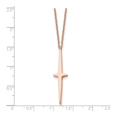 Stainless Steel IP Cross Pendant Necklace – view 6
