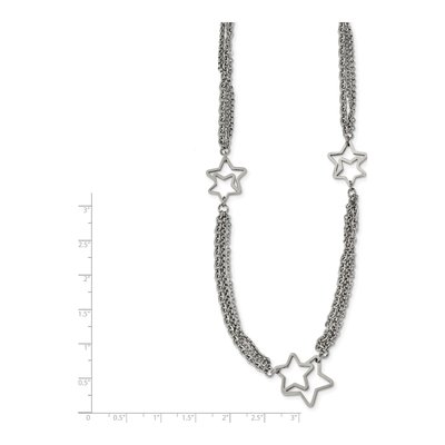 Stainless Steel Star Multi-Strand Pendant Necklace – view 6