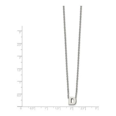 Stainless Steel Letter D Necklace – view 3