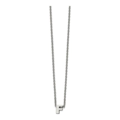 Stainless Steel Letter F Necklace