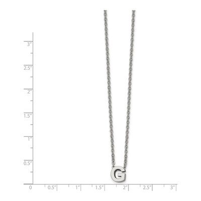 Stainless Steel Letter G Initial Necklace | Chisel – view 3