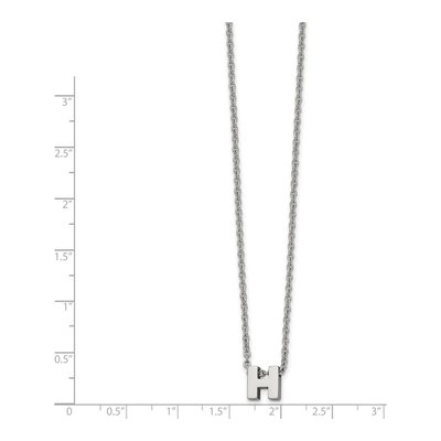 Stainless Steel Letter H Necklace – view 3