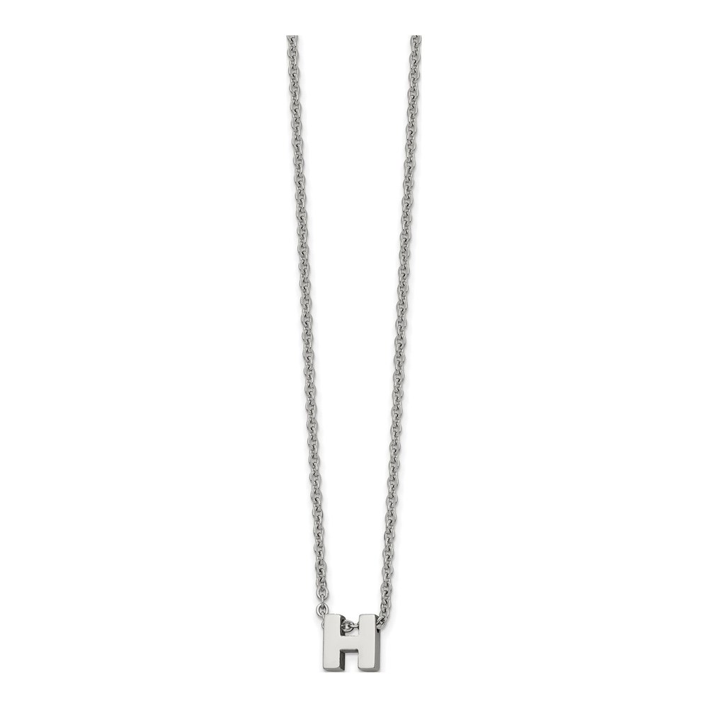 Stainless Steel Initial H Necklace