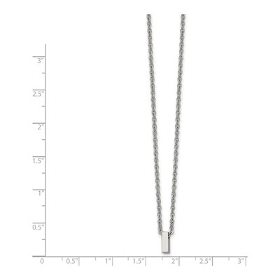 Stainless Steel Letter I Initial Necklace | Chisel – view 3