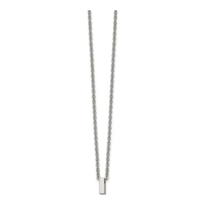 Stainless Steel Letter I Initial Necklace