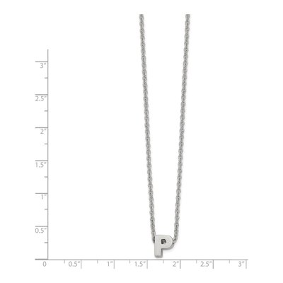 Stainless Steel Letter P Necklace – view 3