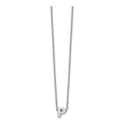 Stainless Steel Letter P Necklace