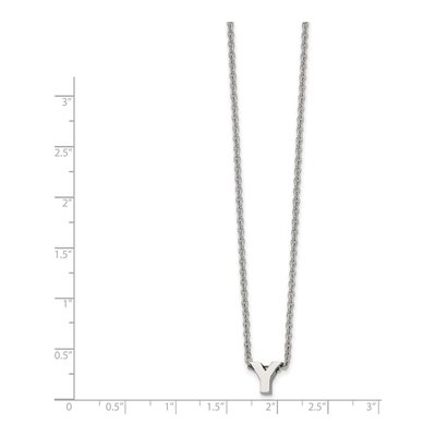 Stainless Steel Letter Y Necklace – view 3