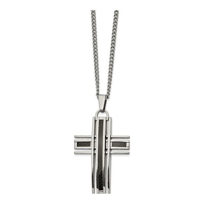 Stainless Steel Cross Pendant Necklace