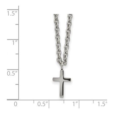 Stainless Steel Cross Pendant Necklace – view 4