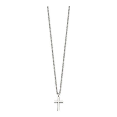 Stainless Steel Cross Pendant Necklace – view 3