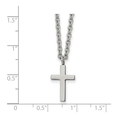 Stainless Steel Cross Pendant Necklace – view 4