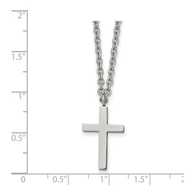 Stainless Steel Cross Pendant Necklace – view 4